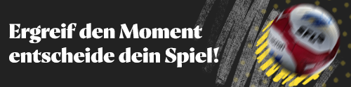 Sportbanner mit Ball und Aufruf zum Spielen